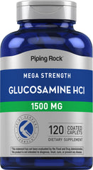 Piping Rock Glucosamine HCL 1500mg bottle with 120 coated caplets