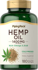 Piping Rock Hemp Oil Capsules bottle front label