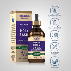 Tulsi leaf tincture dropper and bottle