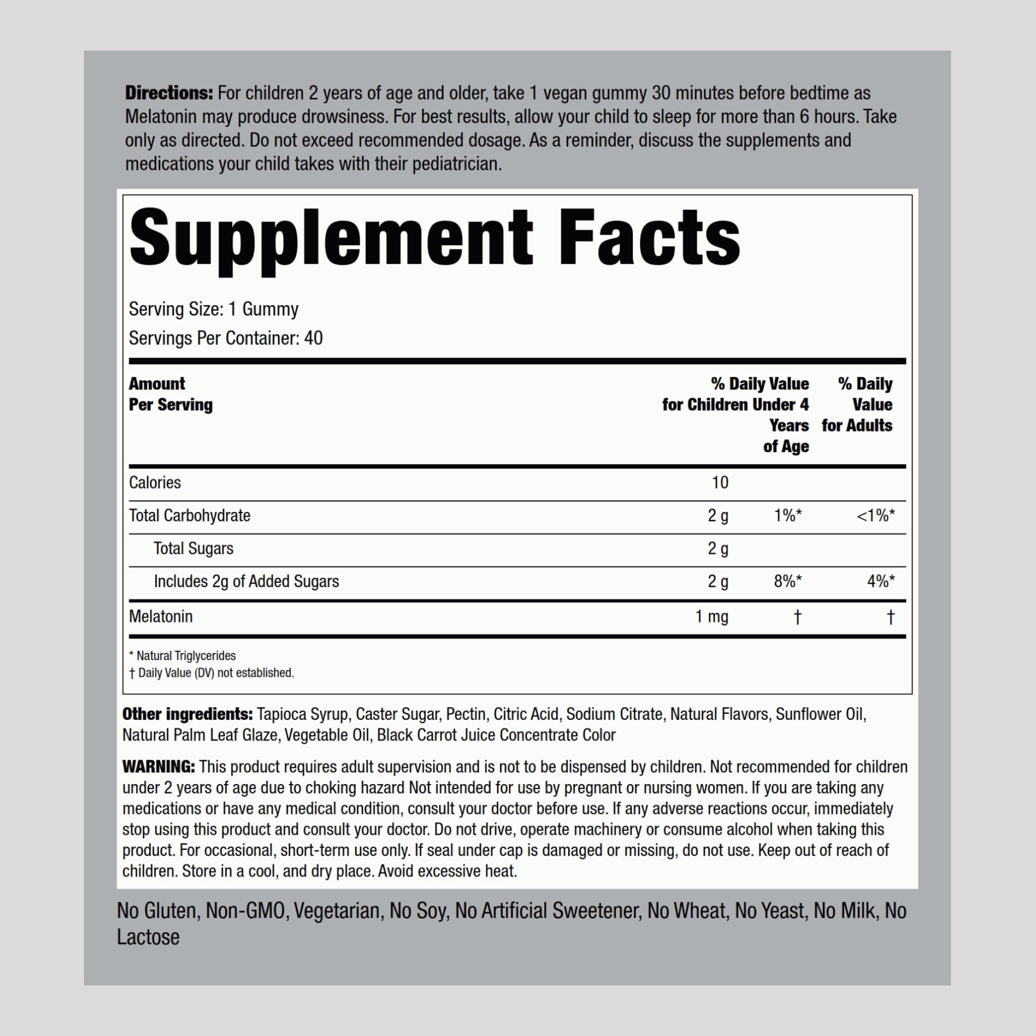 Assorted Piping Rock melatonin gummies in cherry flavor