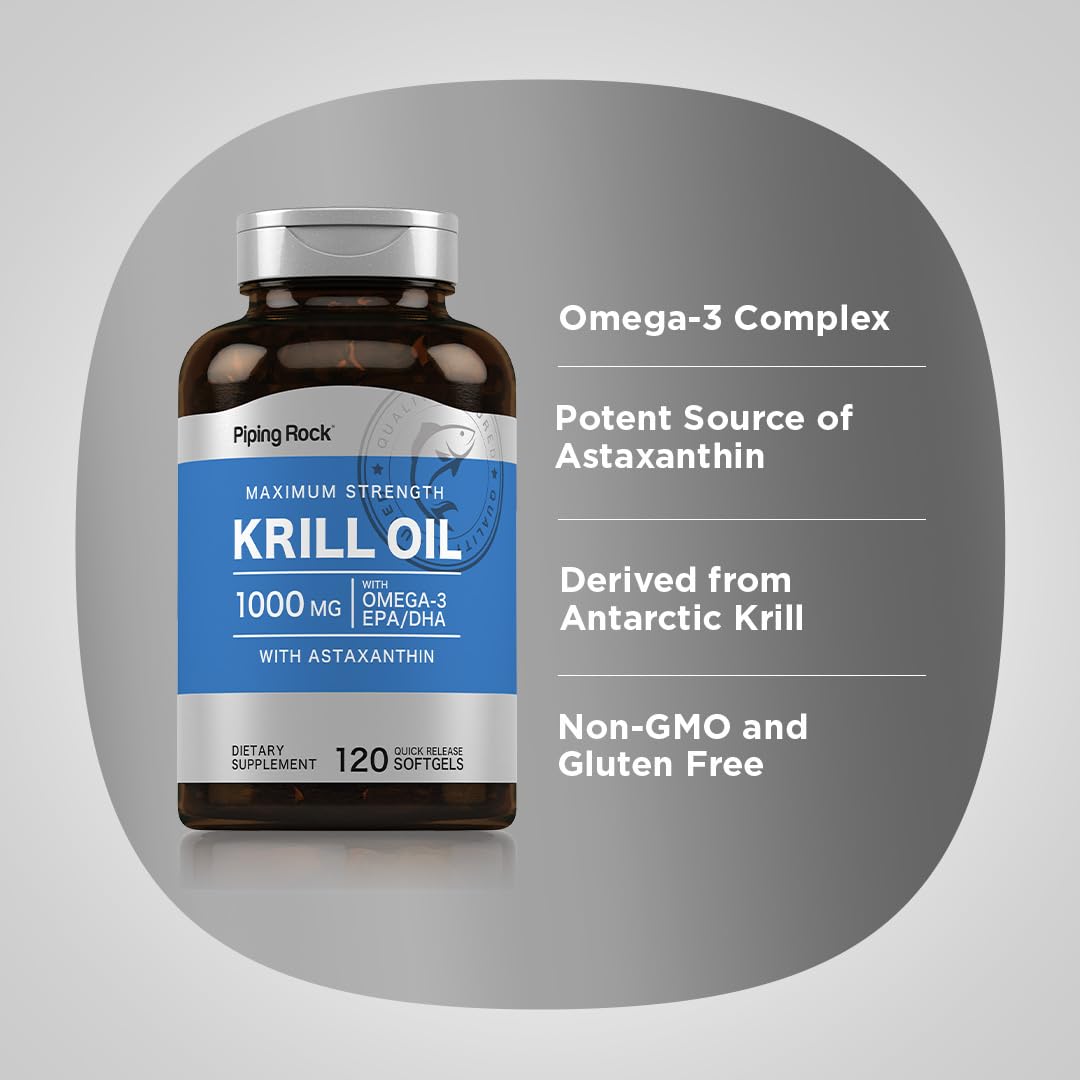 Piping Rock Krill Oil lab-tested packaging signals trusted ingredients