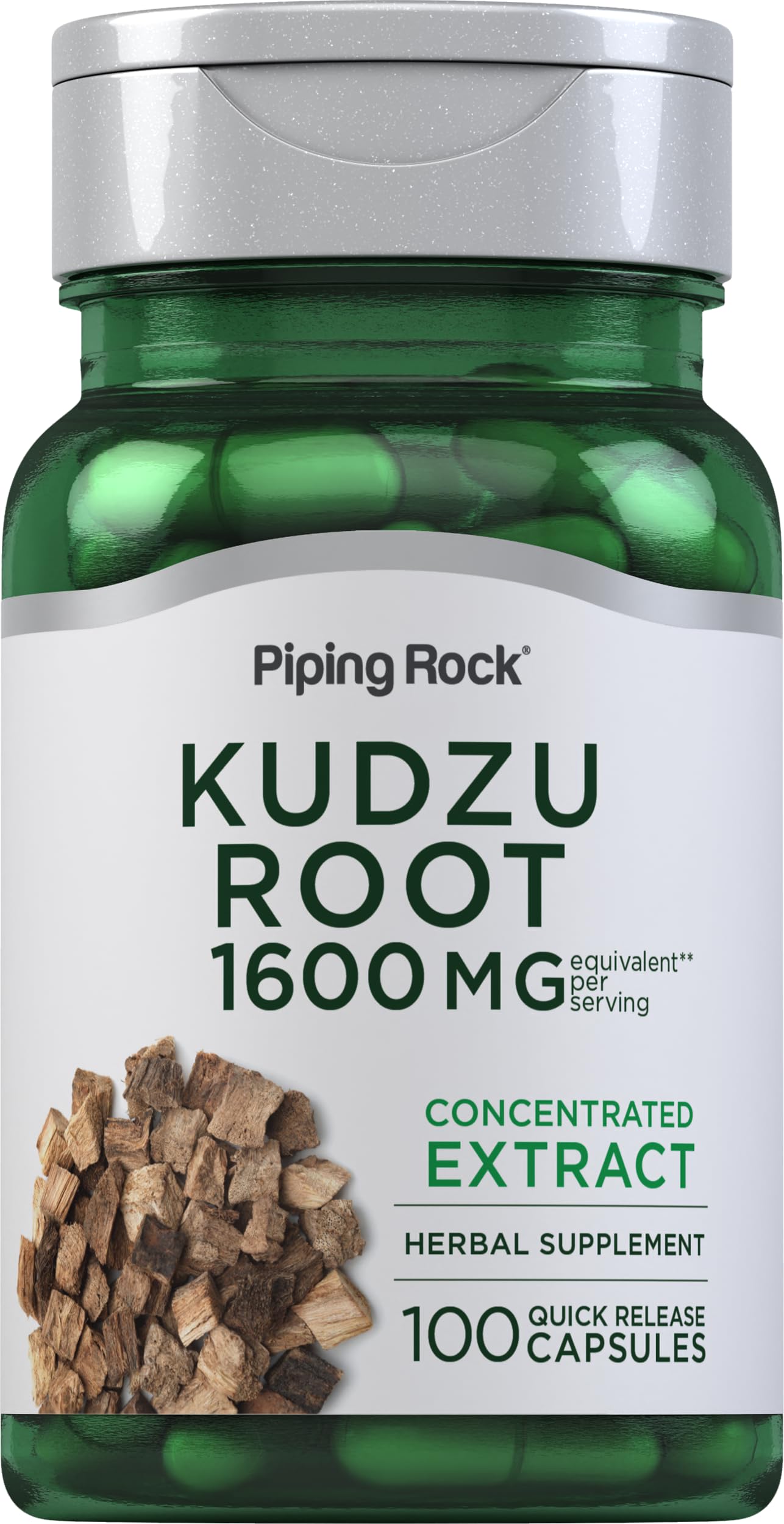 Piping Rock Kudzu Root Capsules bottle with 100-count