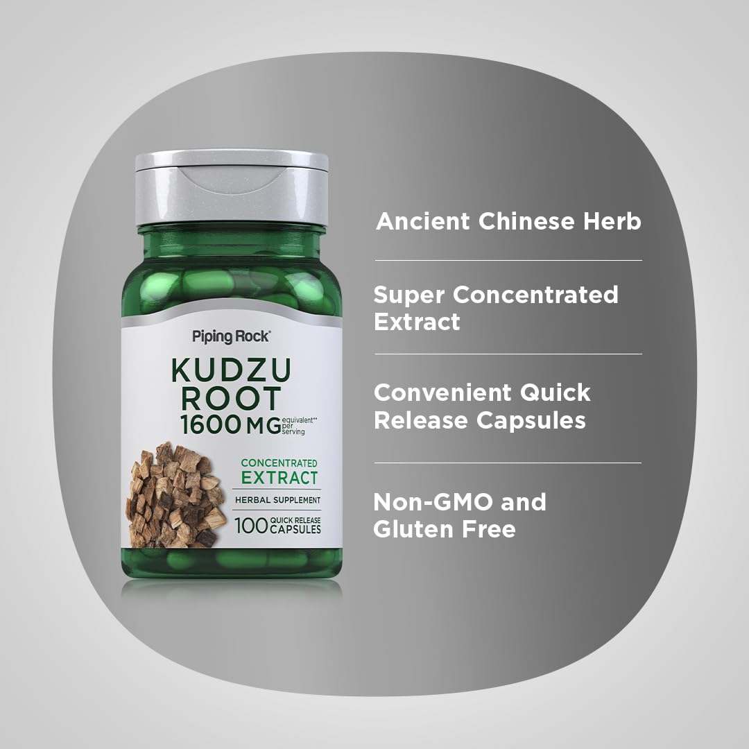 Non-GMO Kudzu root capsules labeling