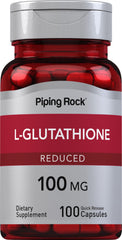 Piping Rock L-Glutathione supplement bottle label