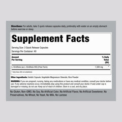 L-Ornithine capsules in a 120-count bottle