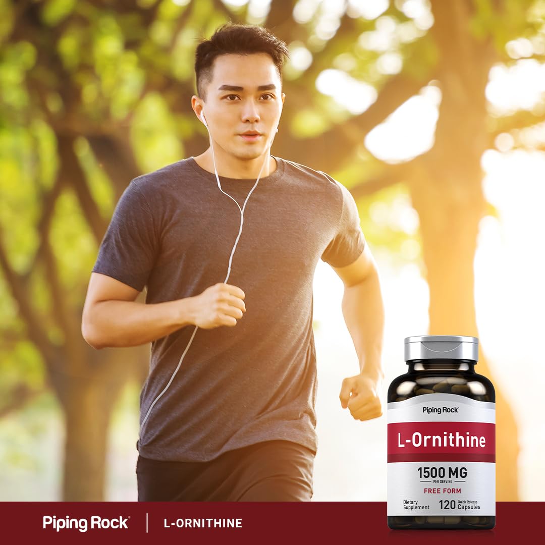 Brand label and ingredients on the L-Ornithine bottle