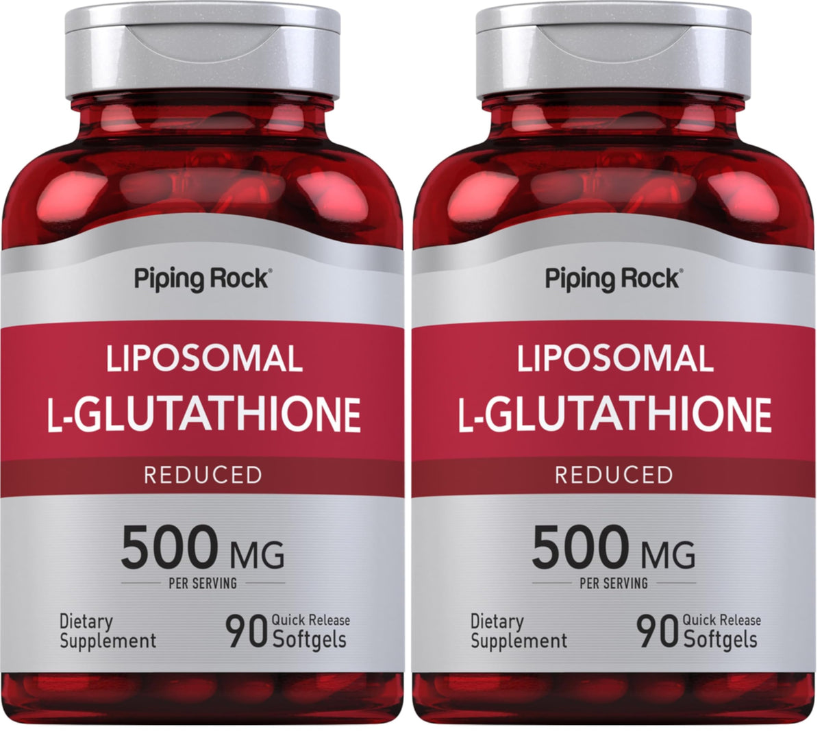 Piping Rock Liposomal Glutathione 500mg bottle front view