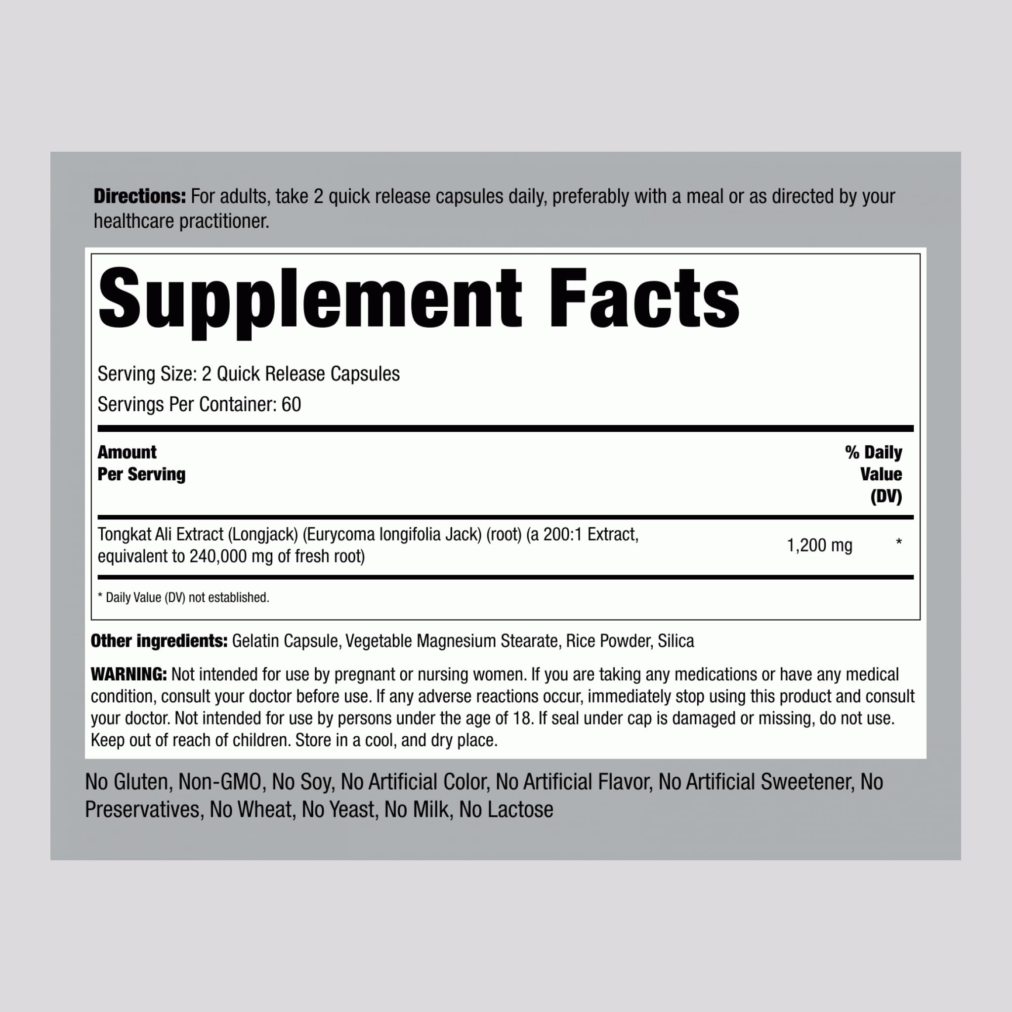 Longjack root extract 1200mg image
