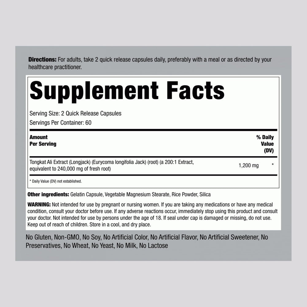 Longjack root extract 1200mg image