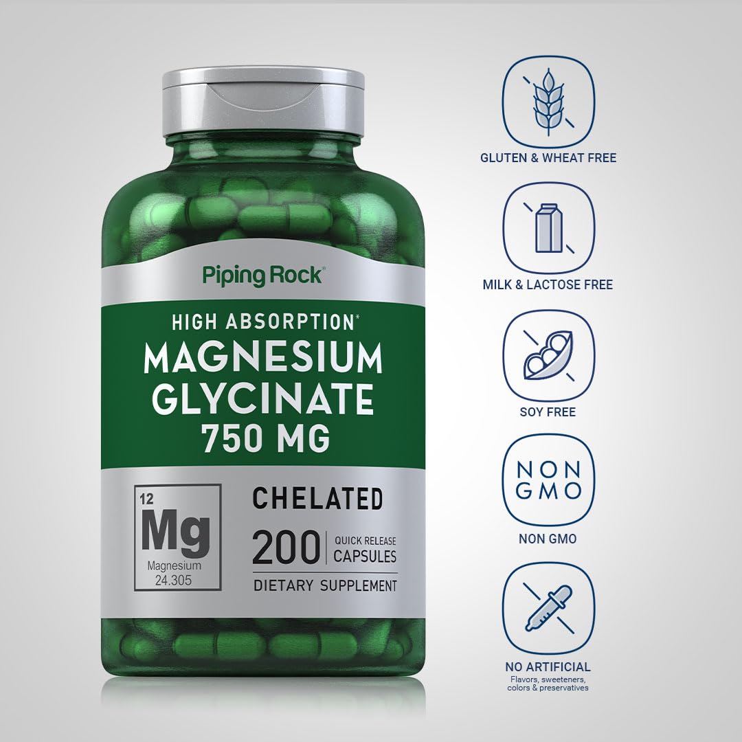 Magnesium Glycinate 750mg capsule close-up
