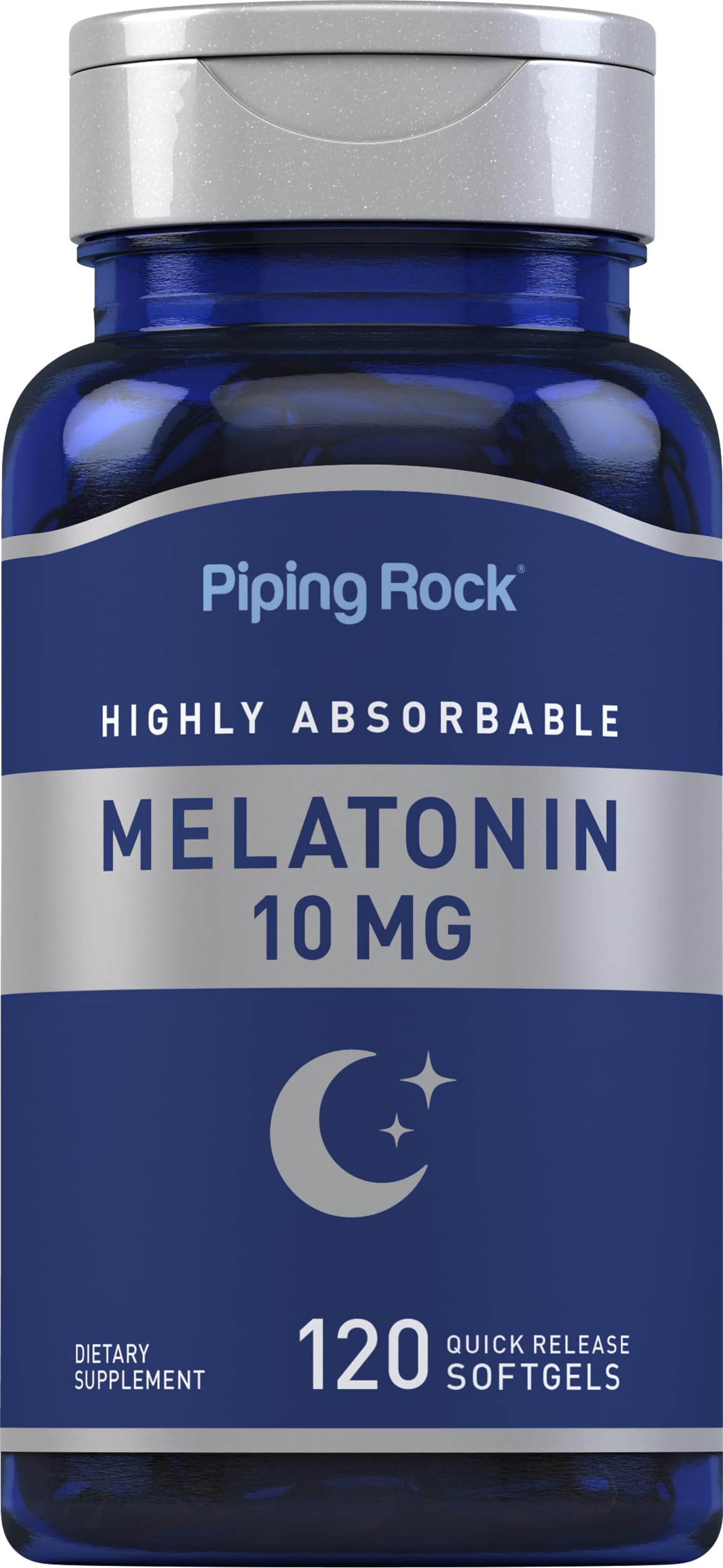 Piping Rock Melatonin 10mg 120 softgel bottle
