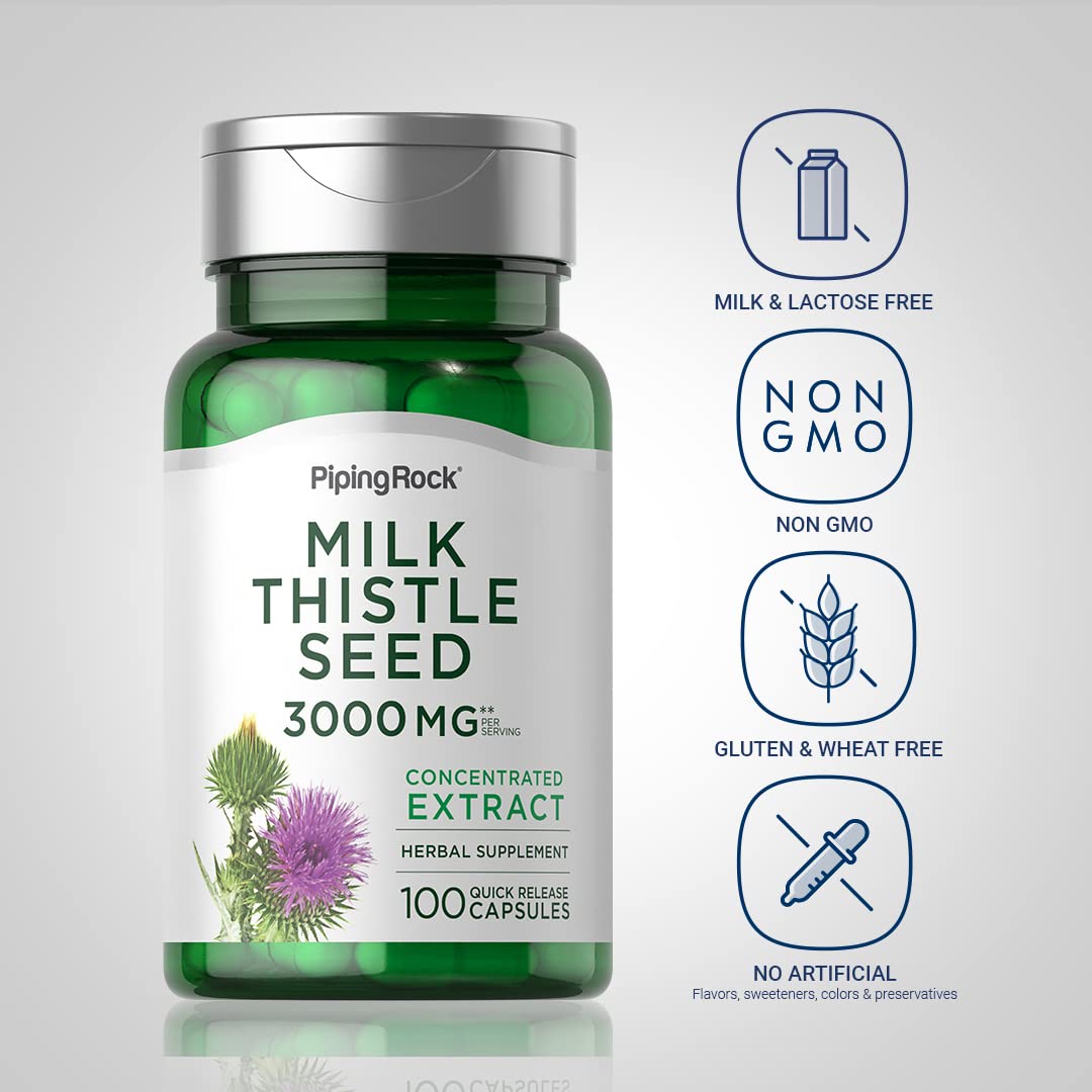 Concentrated milk thistle herbal extract illustration