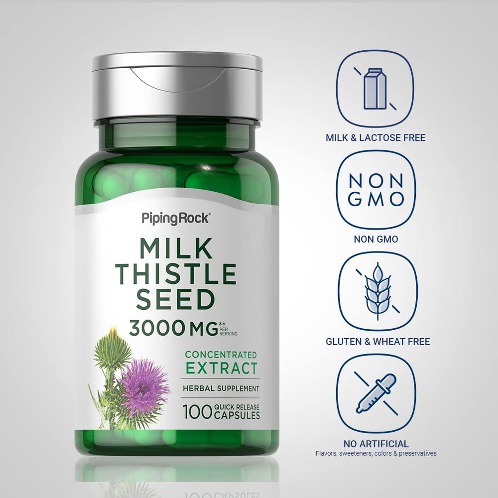 Concentrated milk thistle herbal extract illustration