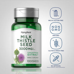 Concentrated milk thistle herbal extract illustration