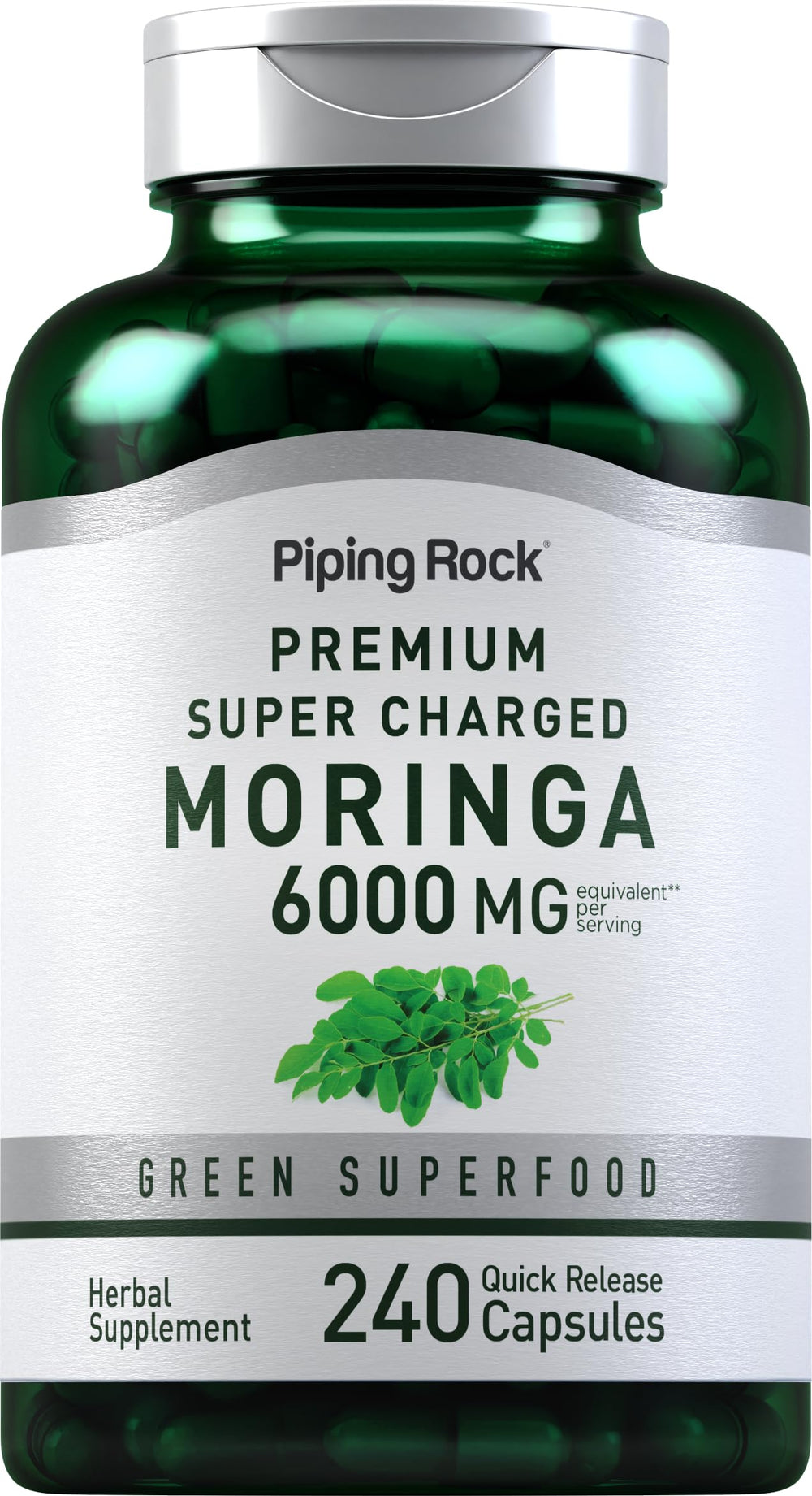 Piping Rock Moringa Oleifera Capsules bottle front view