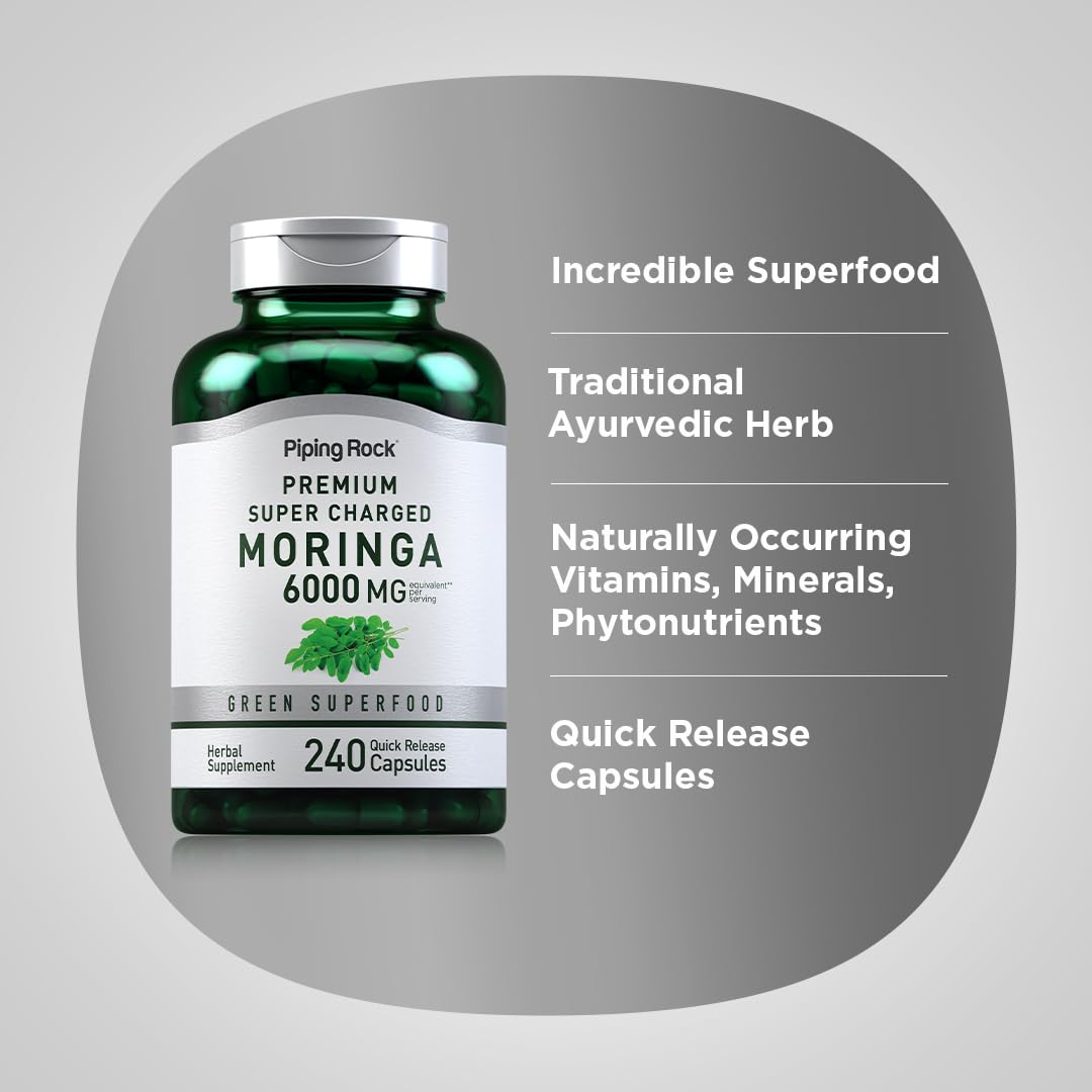 Piping Rock Moringa Oleifera Capsules packaging