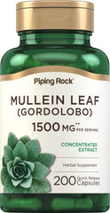 Bottle of Piping Rock Mullein Leaf Extract 1500 mg - 200 capsules