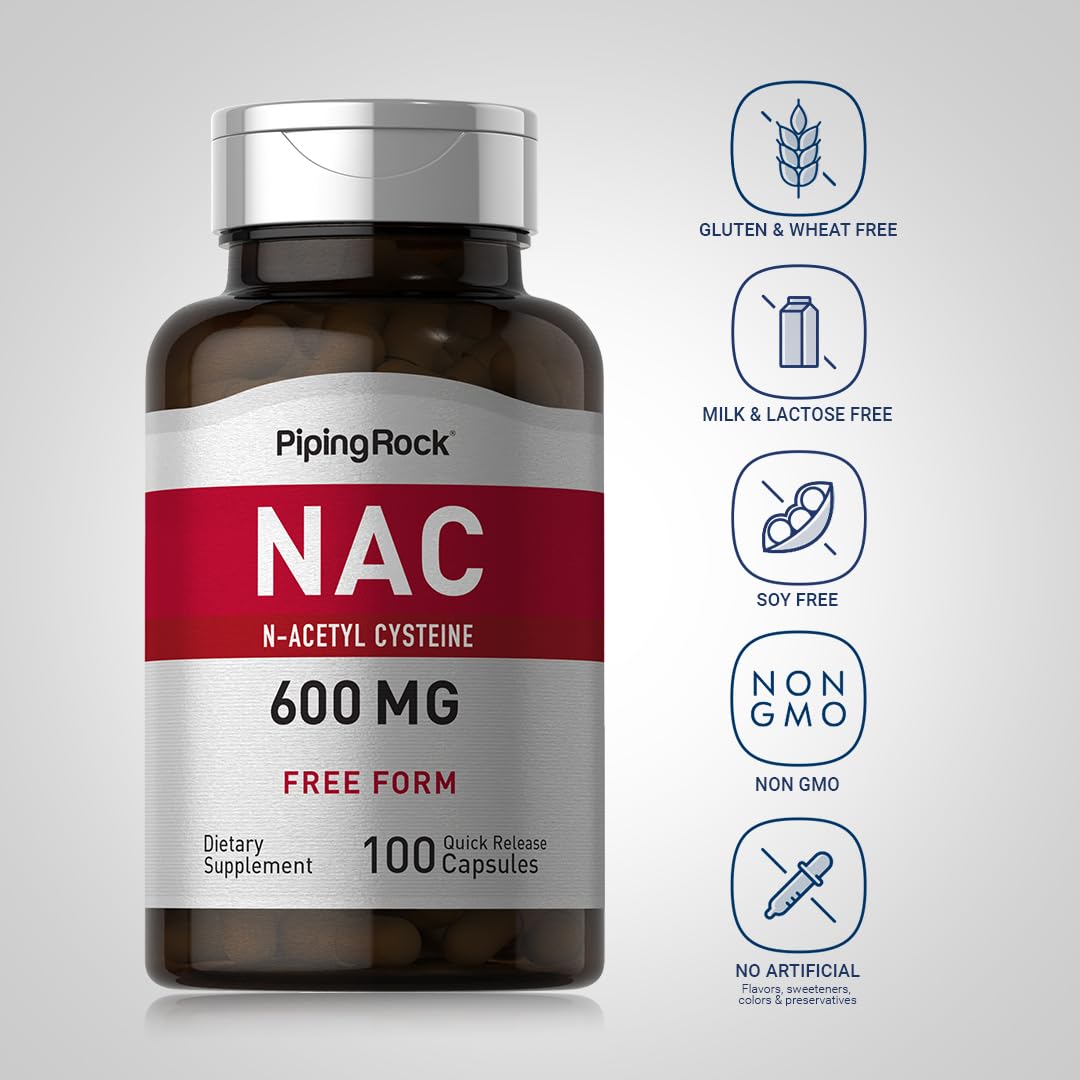 Close-up of NAC 600mg capsules