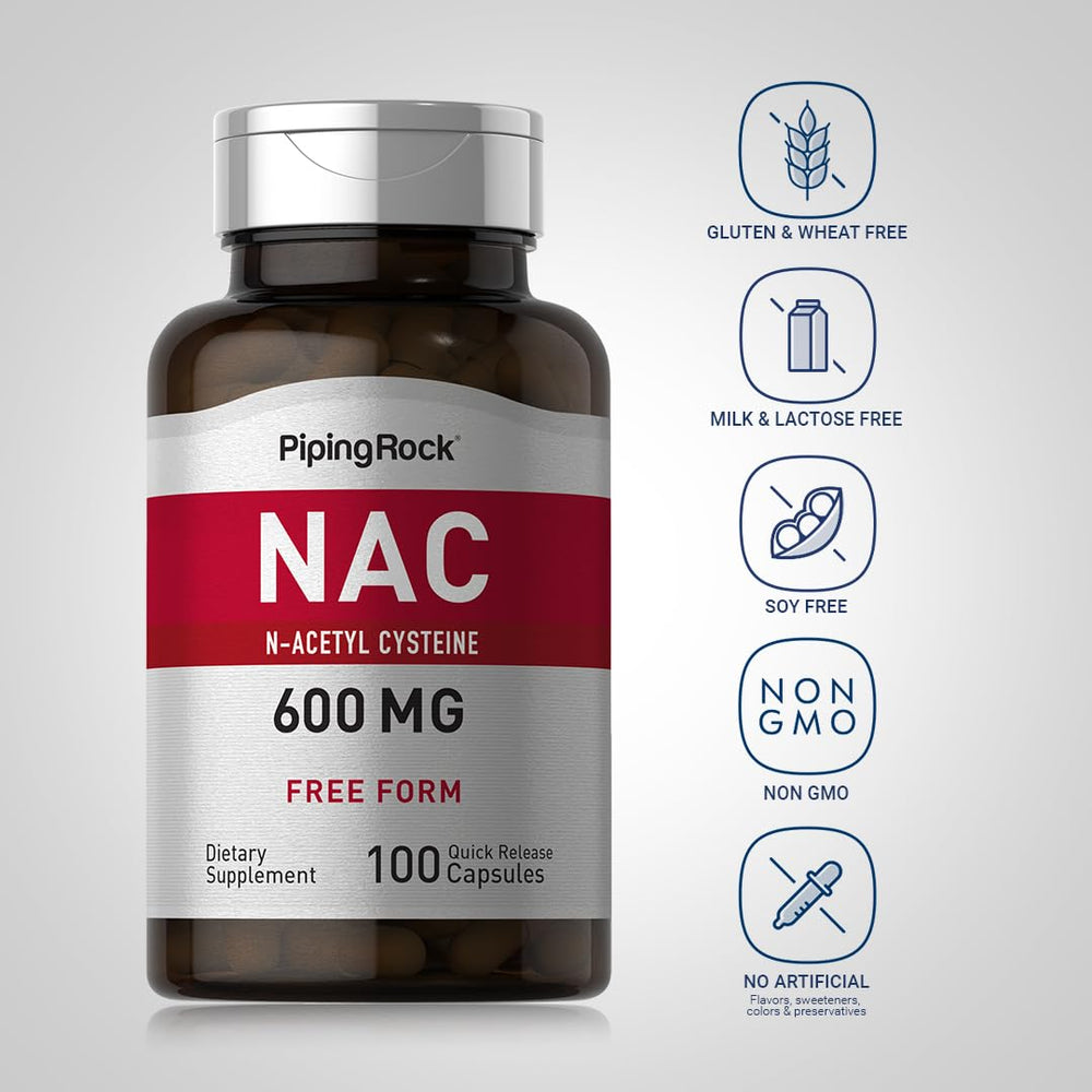 Close-up of NAC 600mg capsules