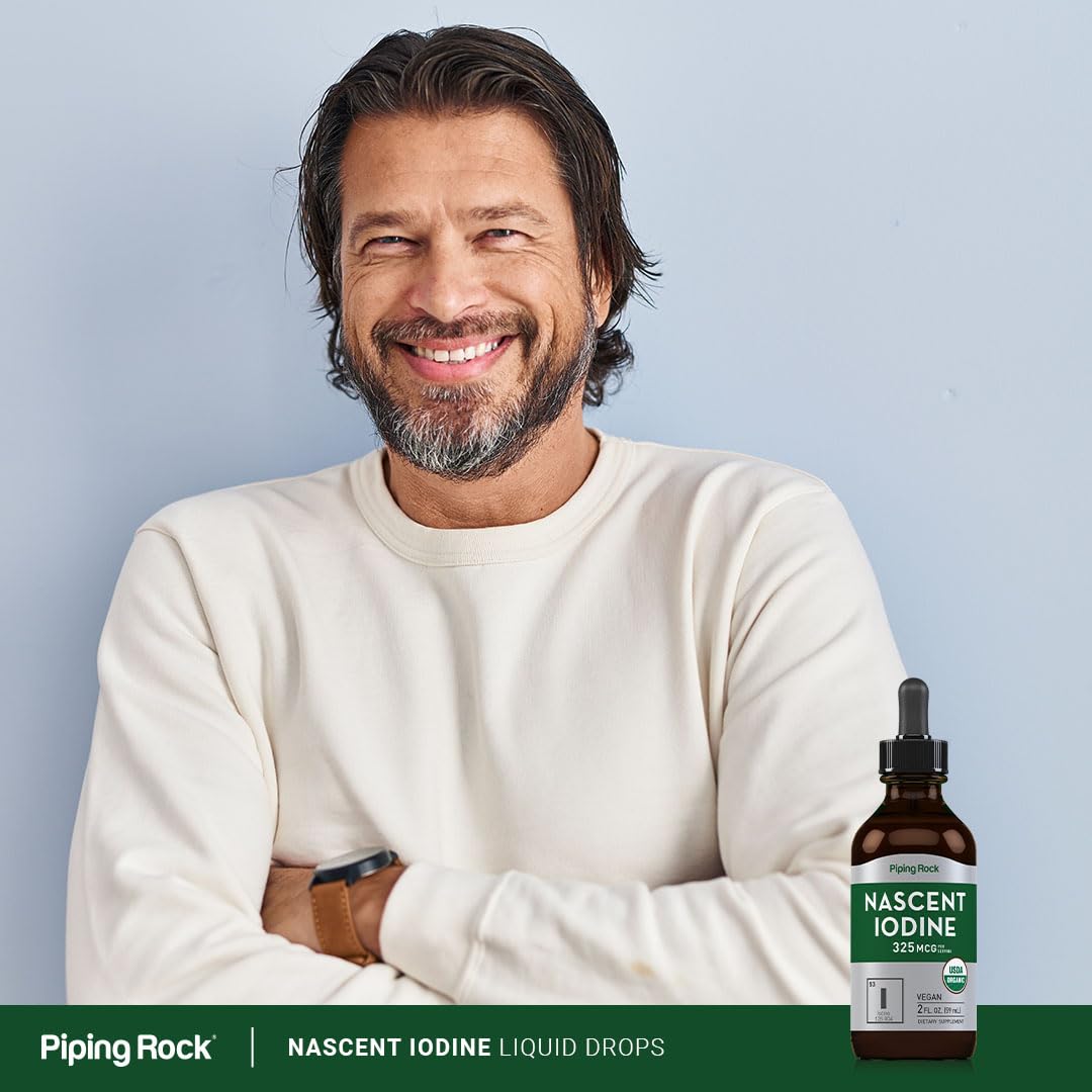 Piping Rock Nascent Iodine Drops Organic angled product shot