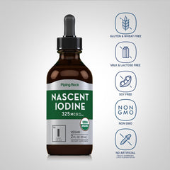 Piping Rock Nascent Iodine Drops Organic product label