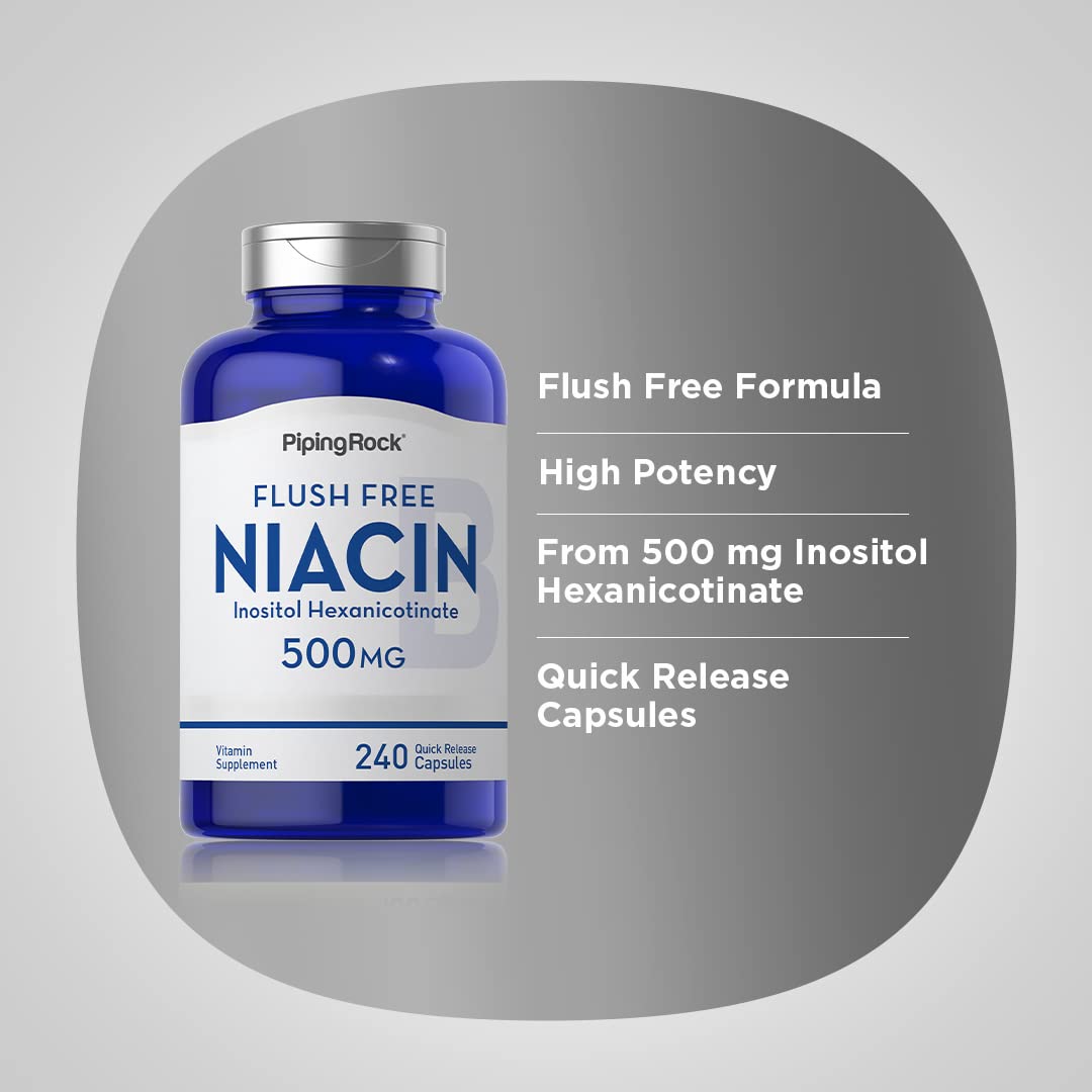 Ingredient and supplement facts for Niacin 500mg