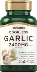 Piping Rock Odorless Garlic 2400mg bottle front view