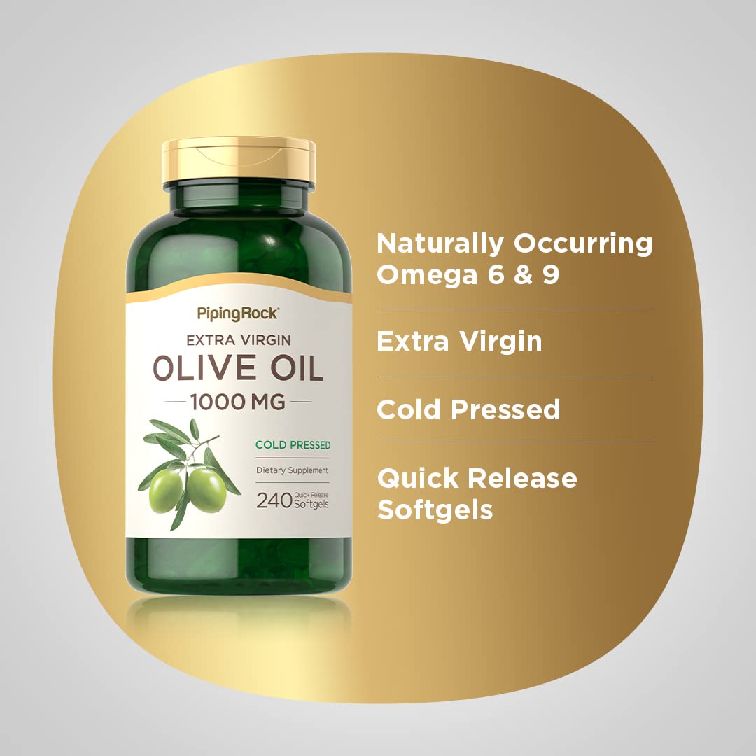 Gluten-free, non-GMO olive oil softgel capsules with lid