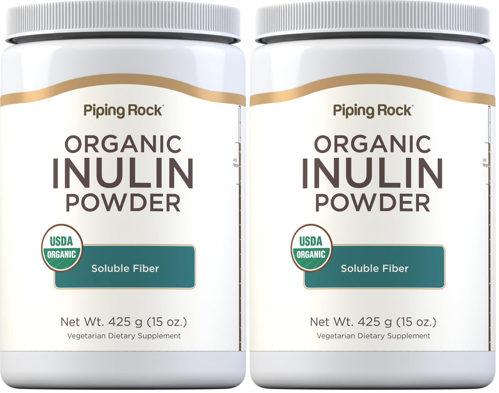 Piping Rock Organic Inulin Powder 15 oz two-pack main product image