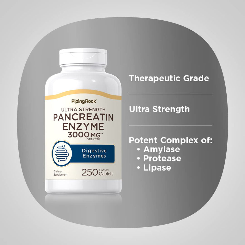 Ultra Strength Pancreatin Digestive Enzymes by Piping Rock