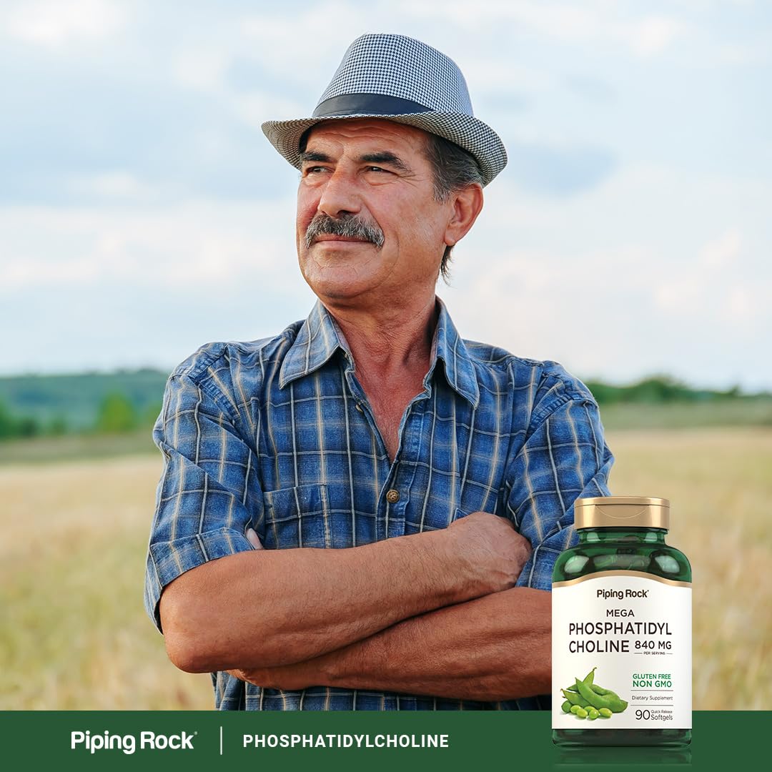 Piping Rock phosphatidyl choline packaging with 90 softgels