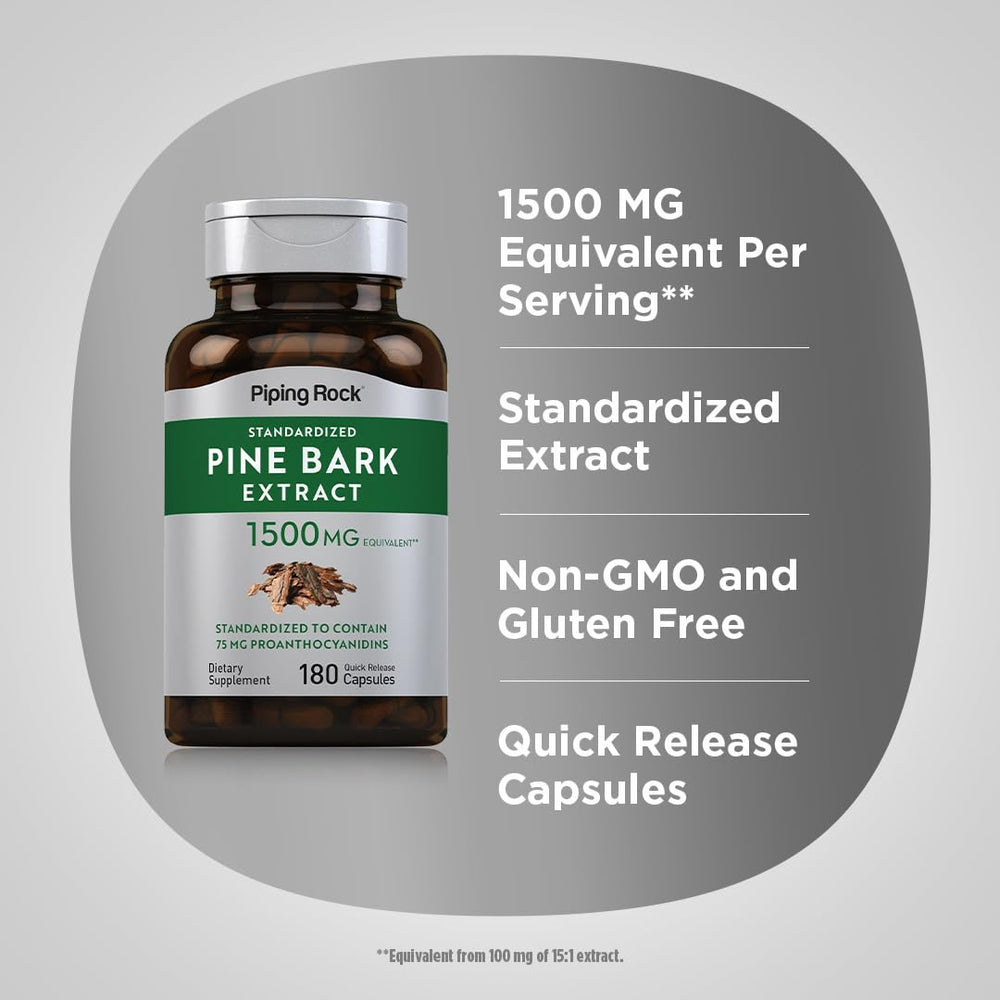 One quick-release capsule shown for Pine Bark Extract