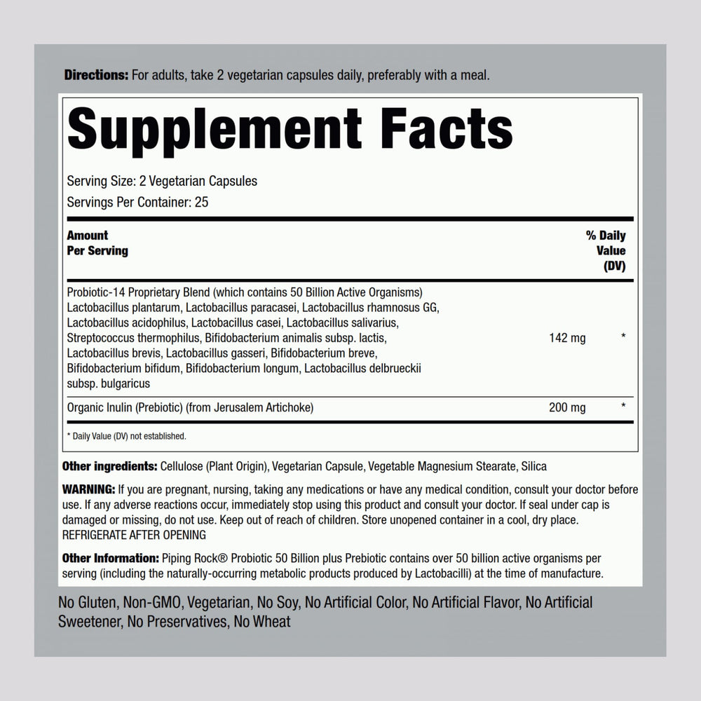 Piping Rock probiotic 14-strain blend highlights diversity for gut health