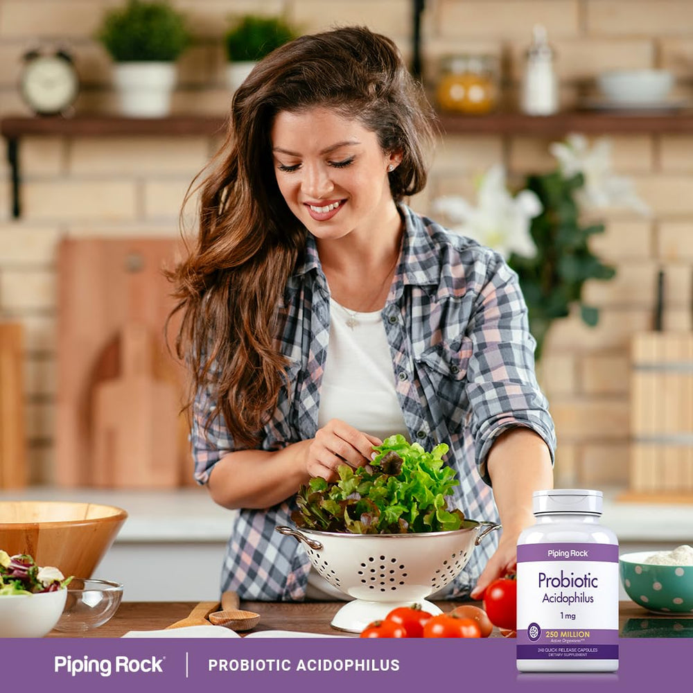 Piping Rock Probiotic Acidophilus daily-use scene illustrates easy routine integration
