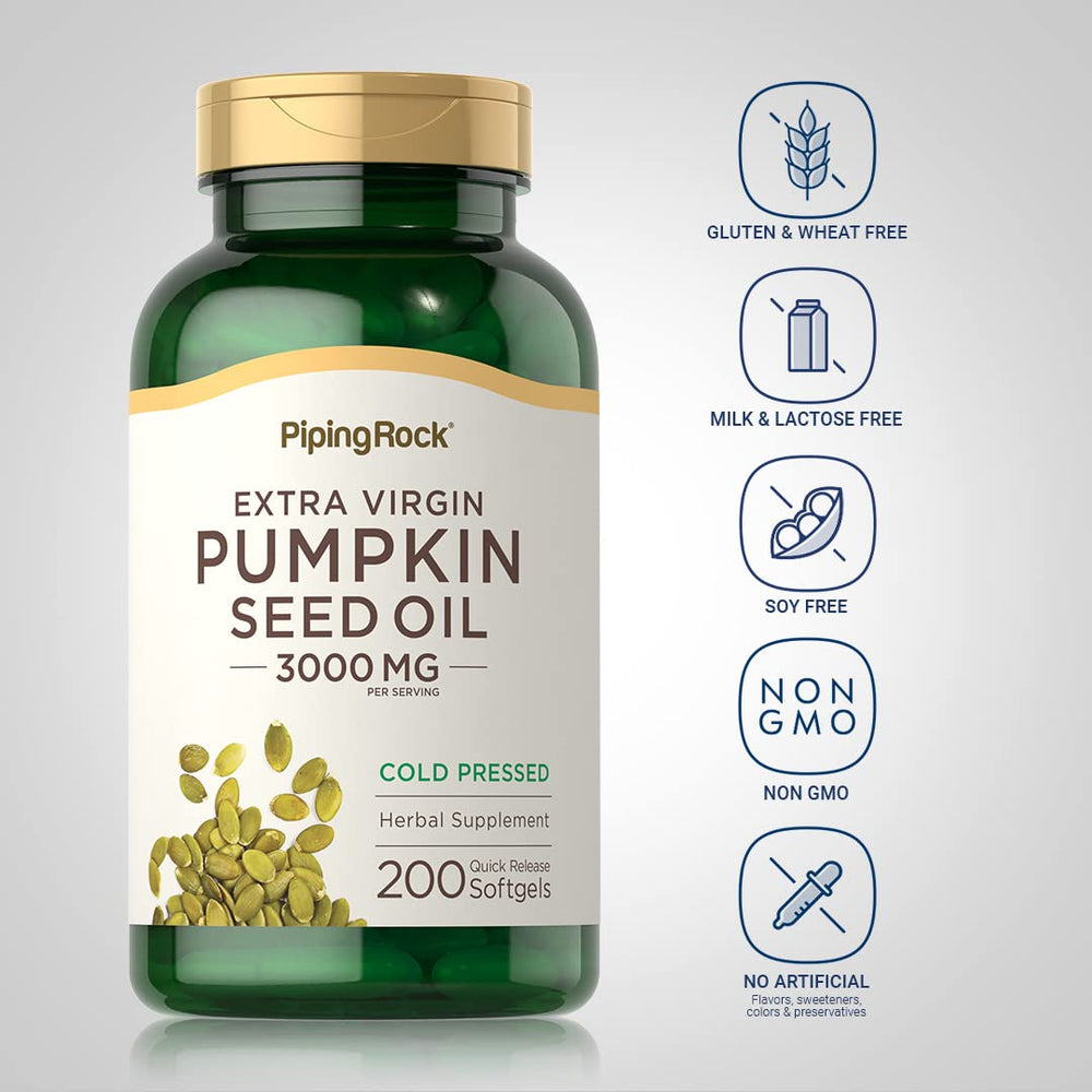 Cold-pressed pumpkin seed oil softgels