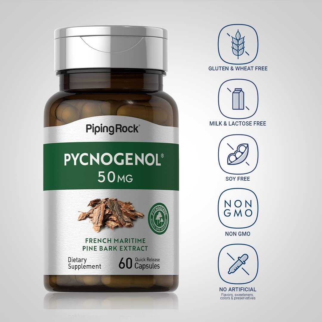 Piping Rock Pycnogenol bottle with label