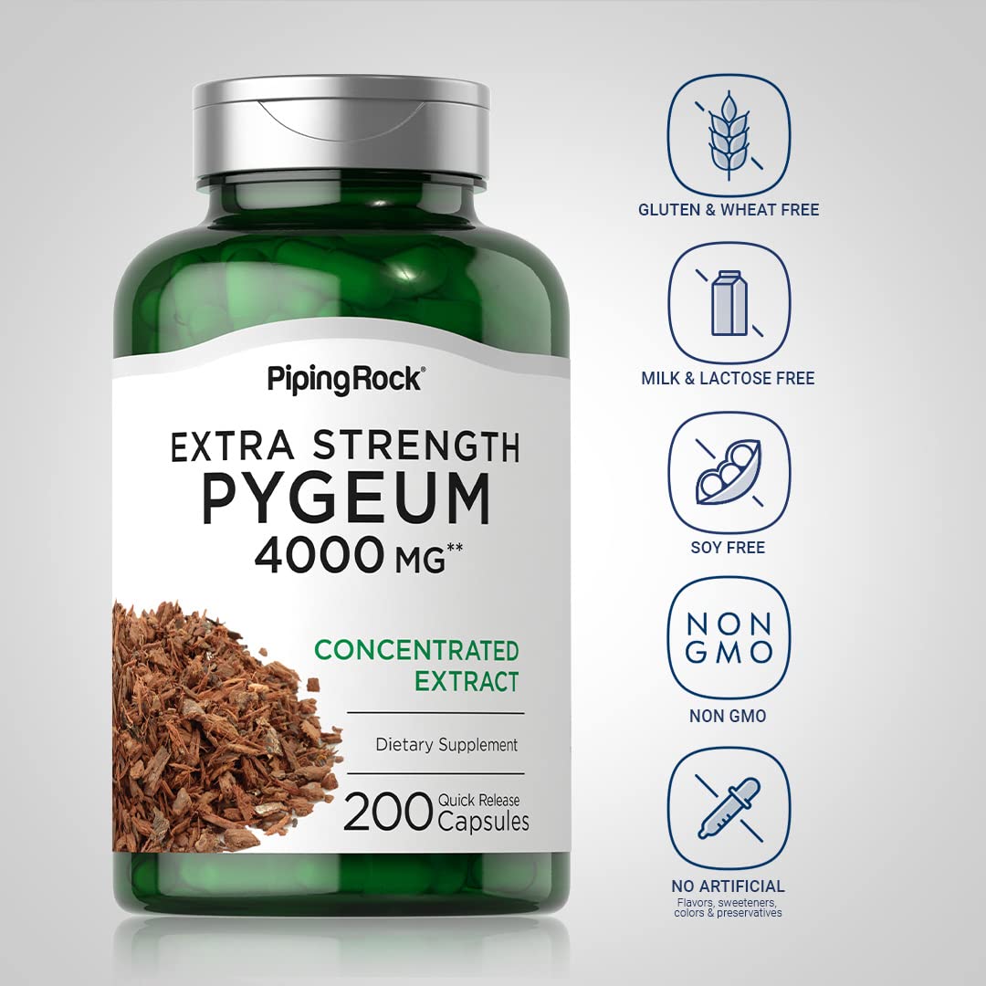Close-up of Pygeum extract capsules