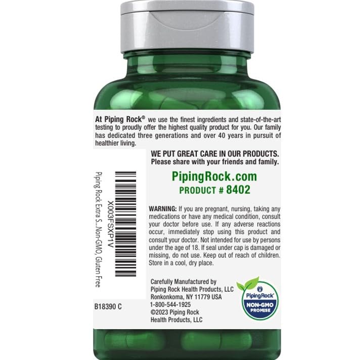 Side view of Piping Rock Pygeum bottle