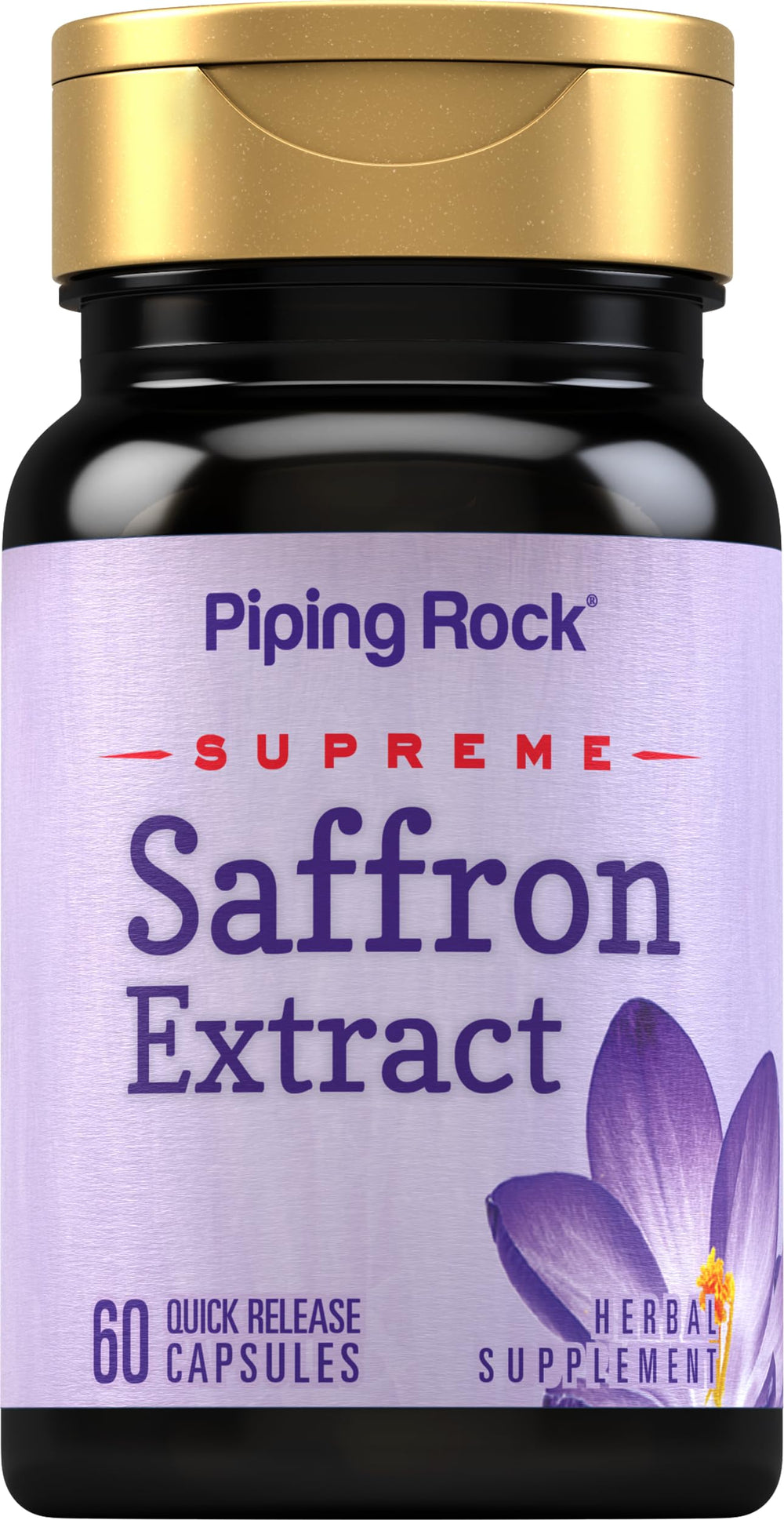 Piping Rock Saffron Extract bottle label