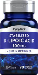 Piping Rock Stabilized R-Lipoic Acid 100mg bottle front view