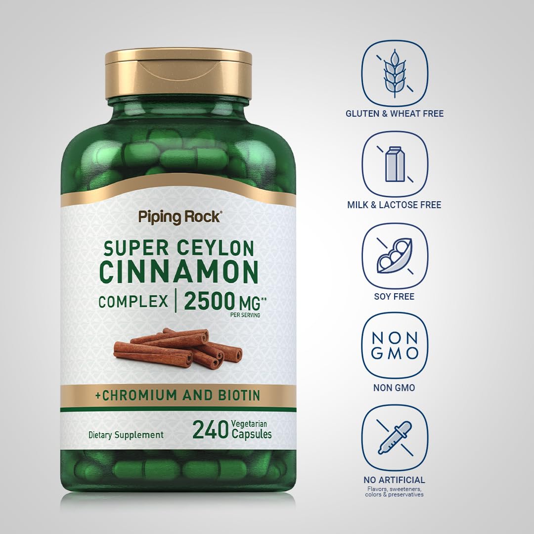 Label on Piping Rock Cinnamon Complex bottle