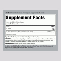 Product label close-up showing 2400 mg per serving