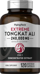 Piping Rock Tongkat Ali for Men 1200mg 120 capsules bottle