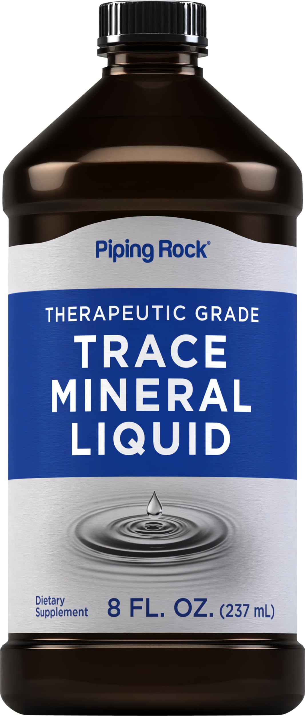 Piping Rock Trace Mineral Liquid bottle label close-up