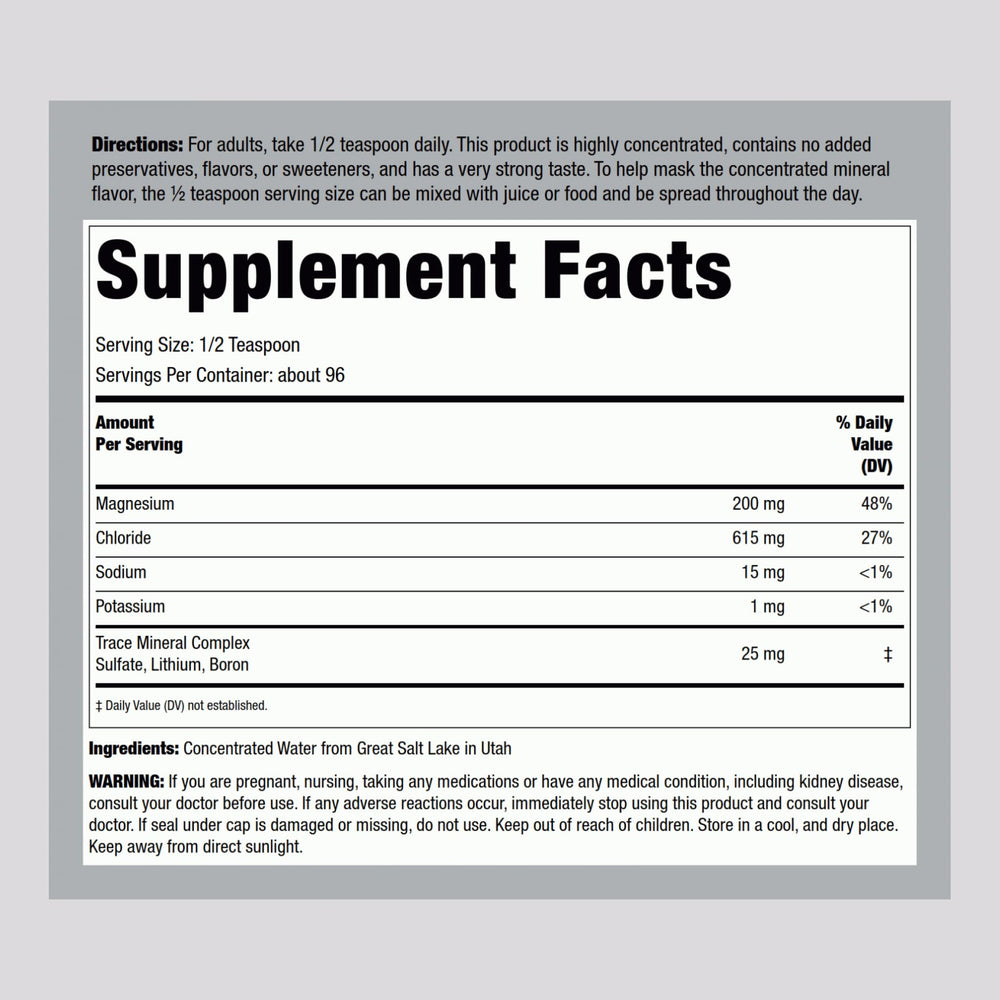 Piping Rock Trace Mineral Liquid 8 fl oz bottle