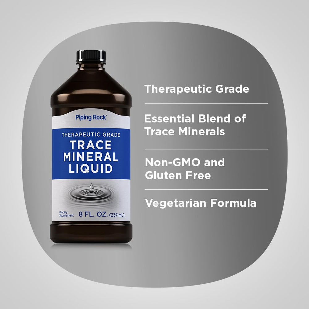 Dropper dispensing Trace Mineral Liquid from bottle