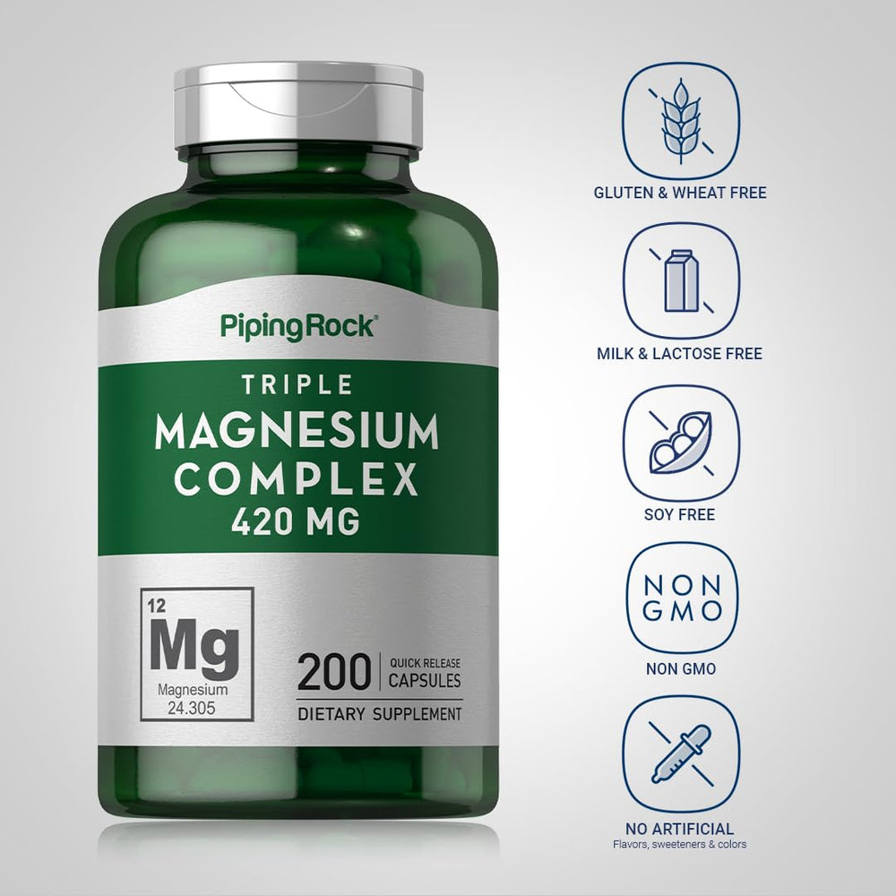 Close-up of magnesium capsules