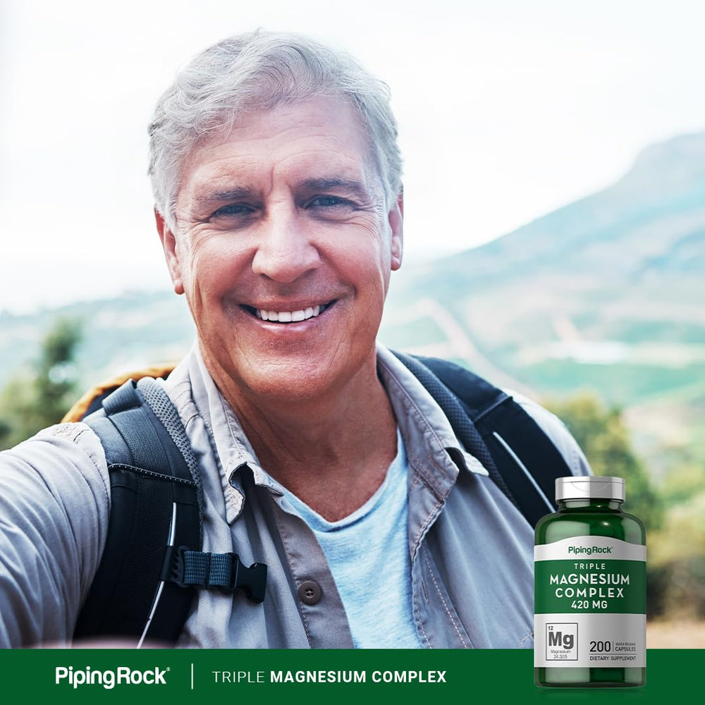 Box and bottle packaging of Piping Rock magnesium complex