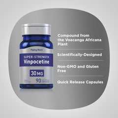 Ingredient panel on Vinpocetine bottle