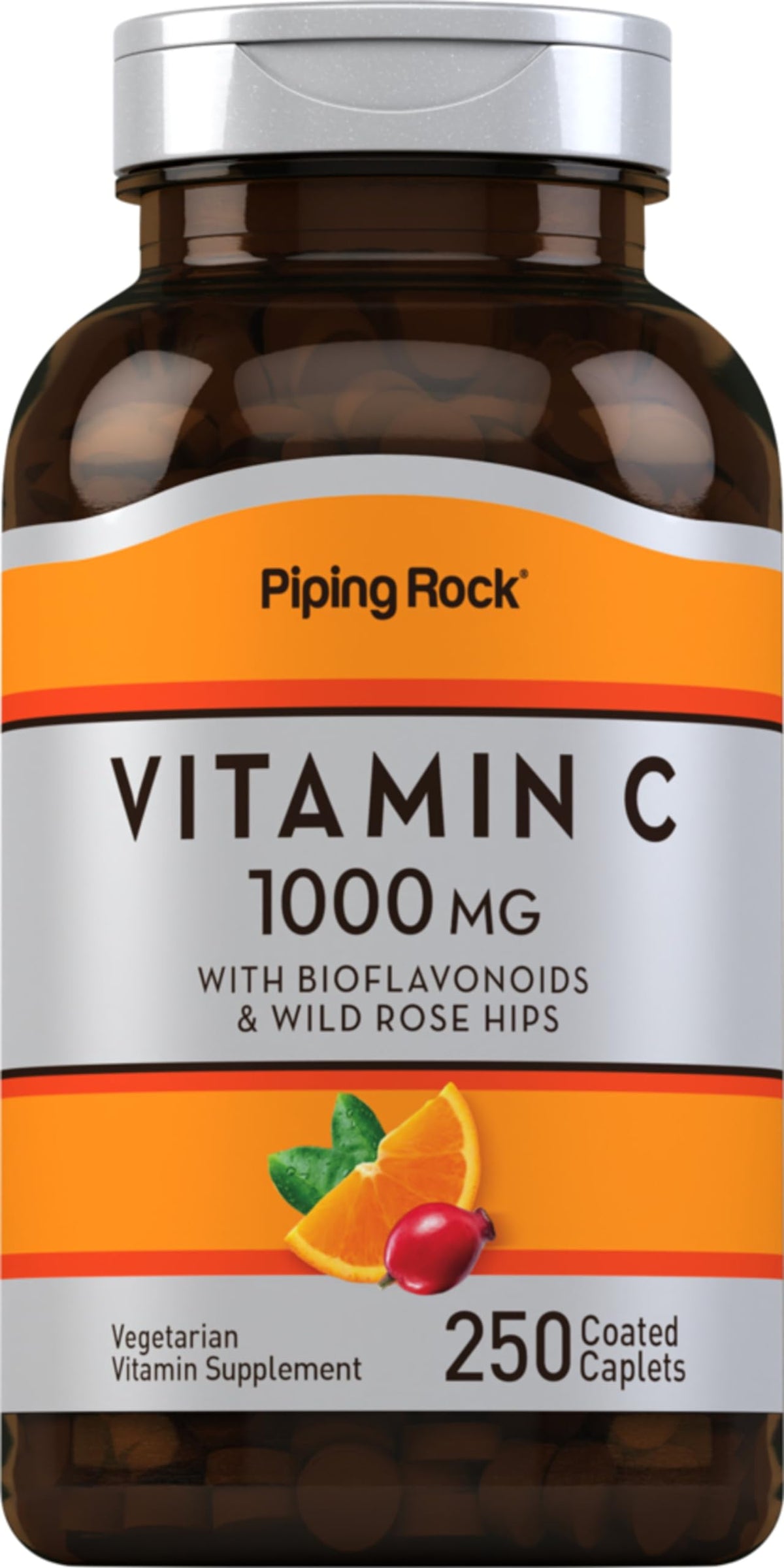 Piping Rock Vitamin C 1000mg bottle with 250 caplets
